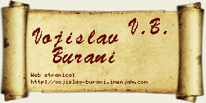 Vojislav Burani vizit kartica